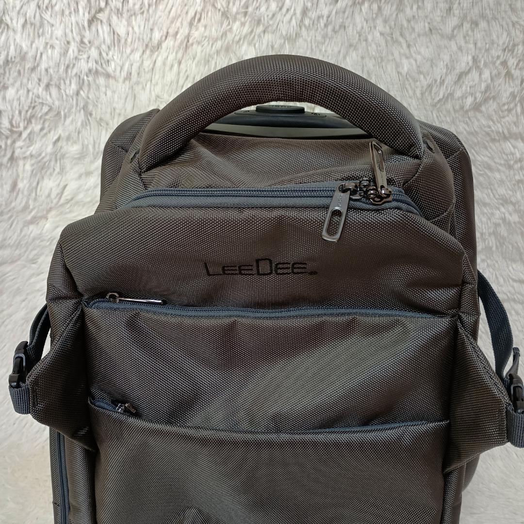 LeeDee 2way静音キャリーバッグ グレー 機内持込みサイズ キャスター付