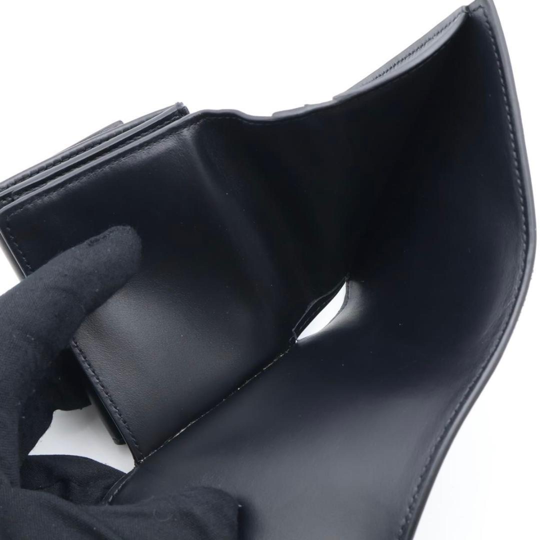 【極美品】CELINE スモールフラップウォレット　三つ折り財布　黒