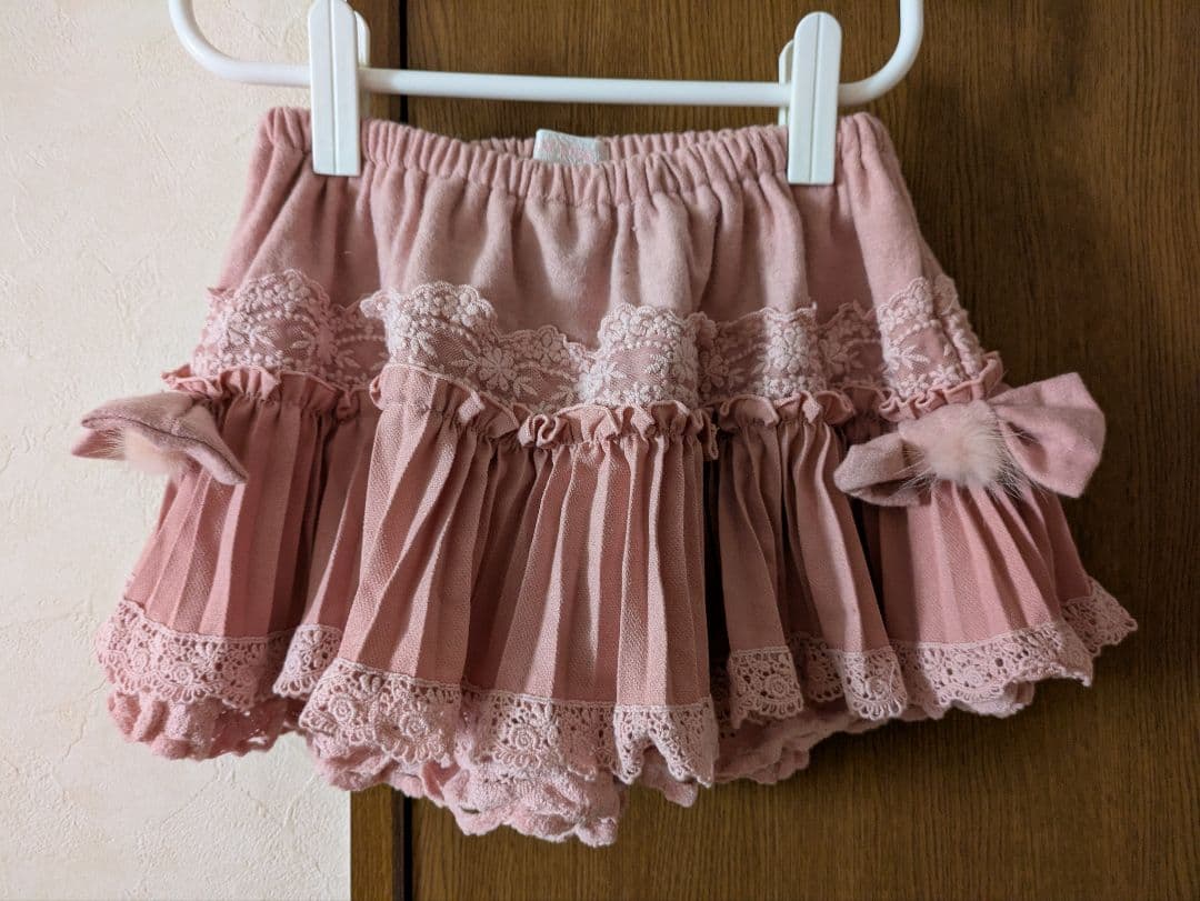 LIZ LISA(リズリサ) ピンク×レース×プリーツパンツスカート 平成 希少