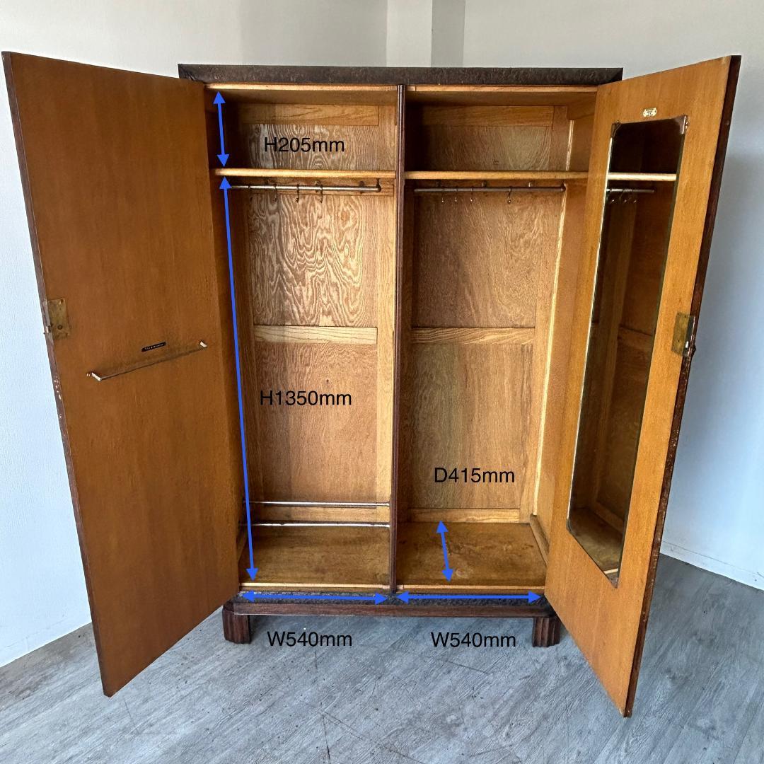 イギリス アンティーク家具 ワードローブ 1930年頃 828A