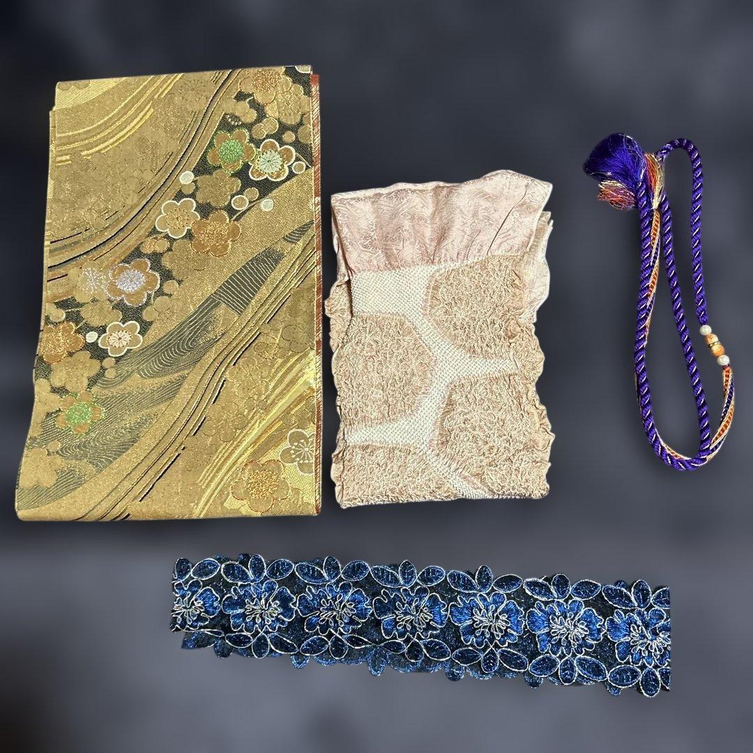 新品　ほぼ美品　袷　正絹　振袖　友禅　フルセット　7点　身丈163 裄丈69