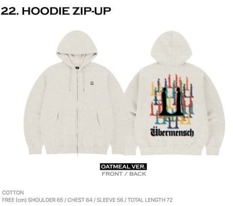 G-Dragon Übermensch 公式 グッズ / フーディ パーカー 白