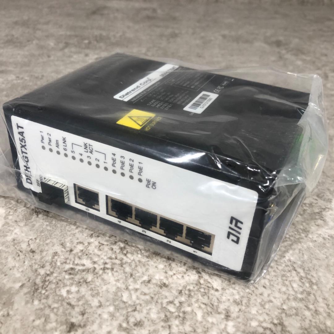 新品 ダイヤトレンド PoE対応　産業用　スイッチングハブ　DEH-GTX5AT