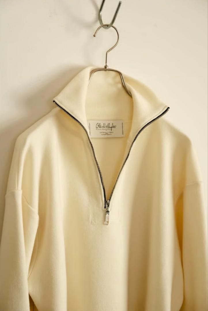 25AW新品　WOOL KNIT TRACK HALF ZIP（ECRU）
