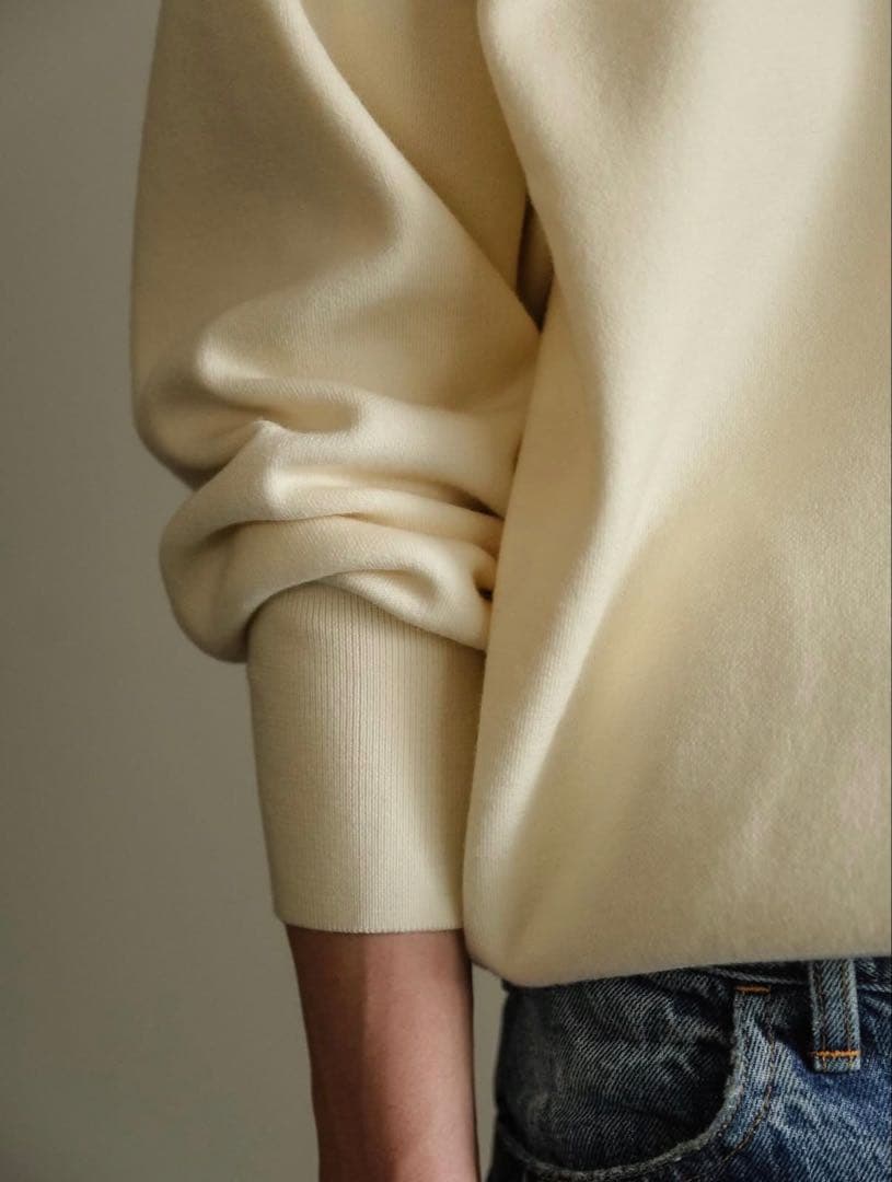 25AW新品　WOOL KNIT TRACK HALF ZIP（ECRU）