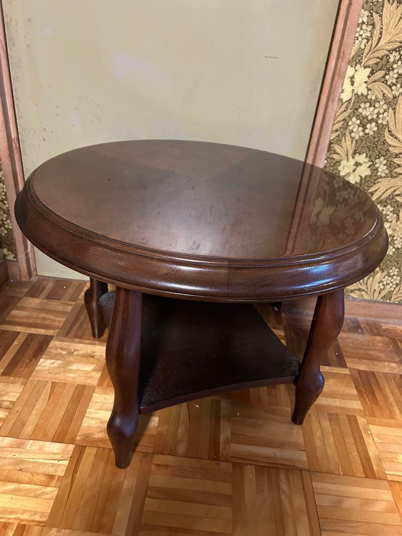 【昭和ヴィンテージ】高級家具ラウンドテーブル