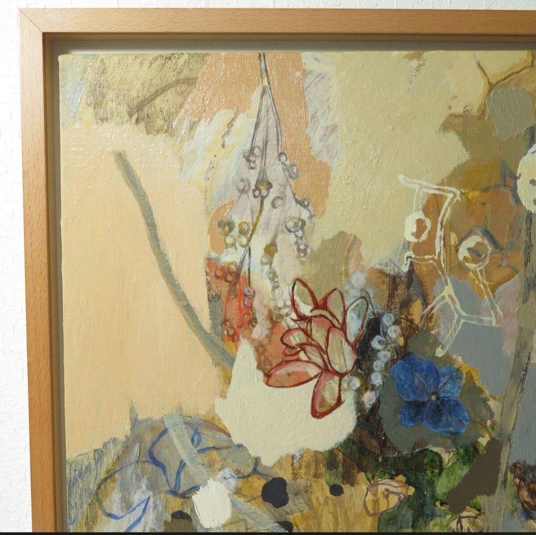 荻野夕奈　Garden-26 2011 油絵額装 現在ご活躍中の人気画家