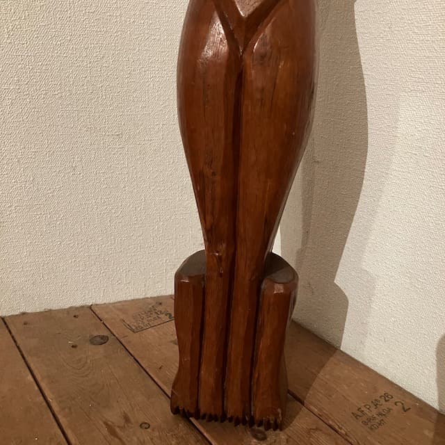 木製 猫 木彫 置物 ミッドセンチュリー ヴィンテージ 古道具 昭和 レトロ