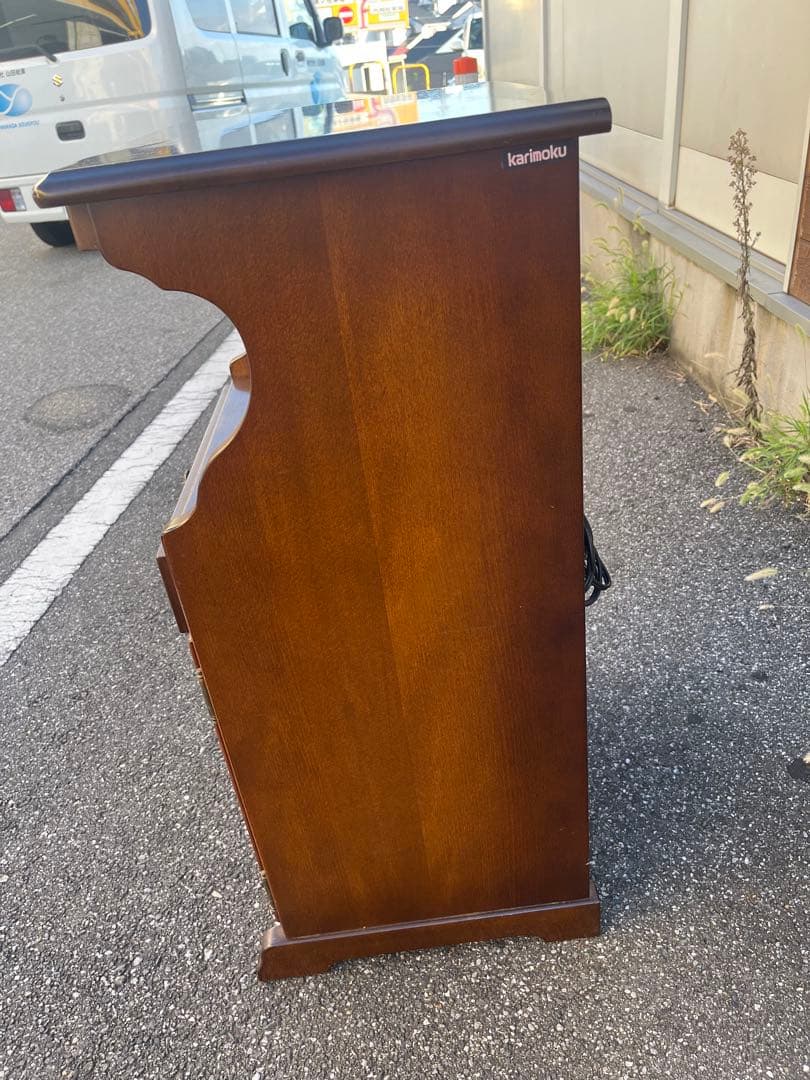 ✿Karimoku✿カリモク コロニアル 花台 収納棚 レトロモダン家具
