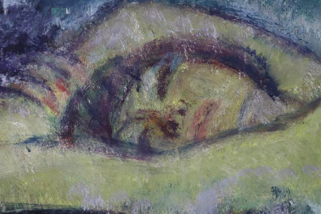 真作保証 和気史郎 「横たわる裸婦」 肉筆12号 1977年 スピリチャル画家