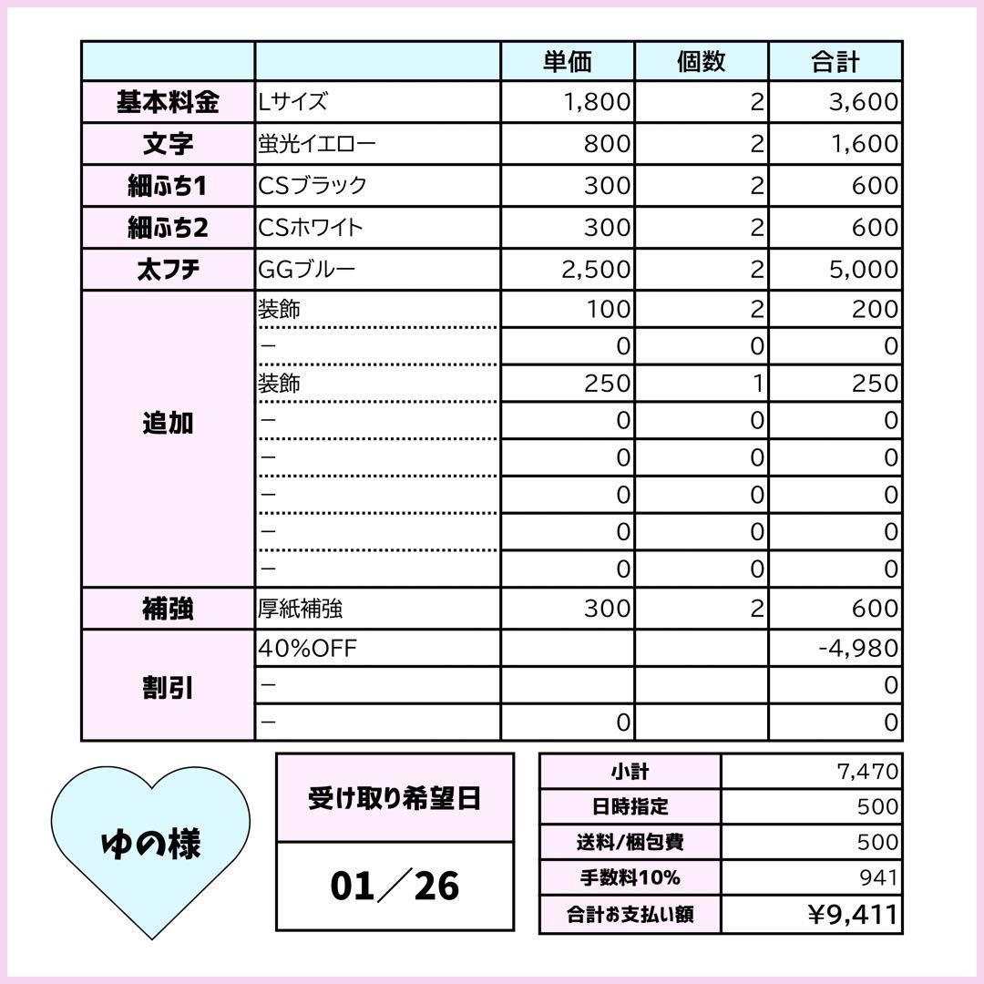 ゆのページ♡0126ネームボード うちわ文字 連結文字パネル オーダー