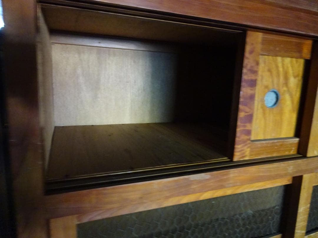 ★最終値 水屋　食器棚　アンティーク　レトロ　古民家蔵出　箪笥　古い家具 訳あり