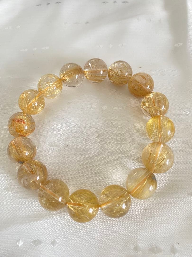 taka ) 5A級　天然　超大玉　タイチンルチルクオーツ ブレスレット