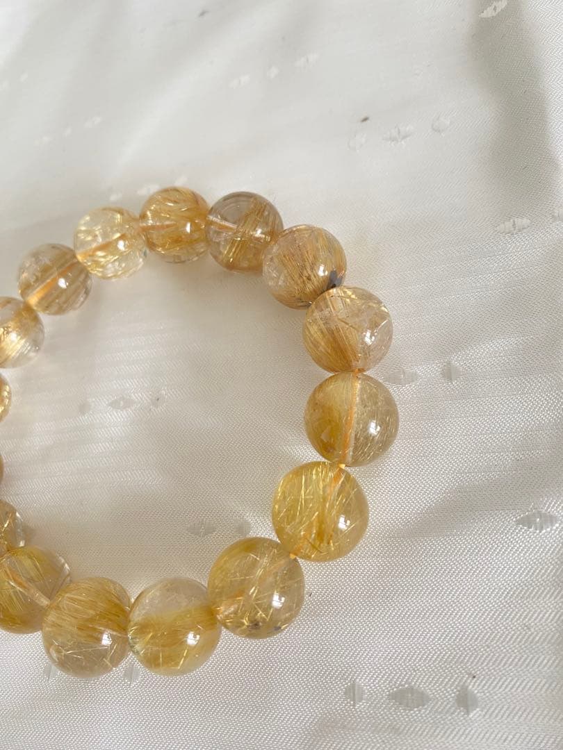 taka ) 5A級　天然　超大玉　タイチンルチルクオーツ ブレスレット