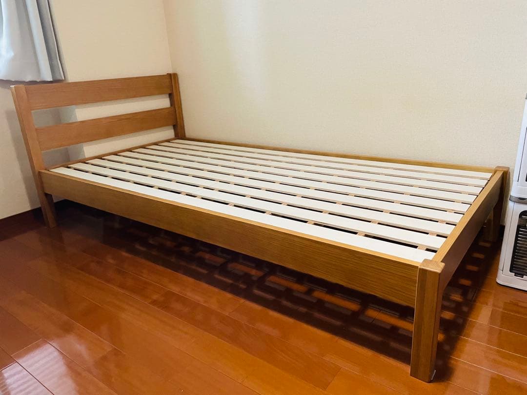 無印良品　木製ベッド　オーク材突板　シングル