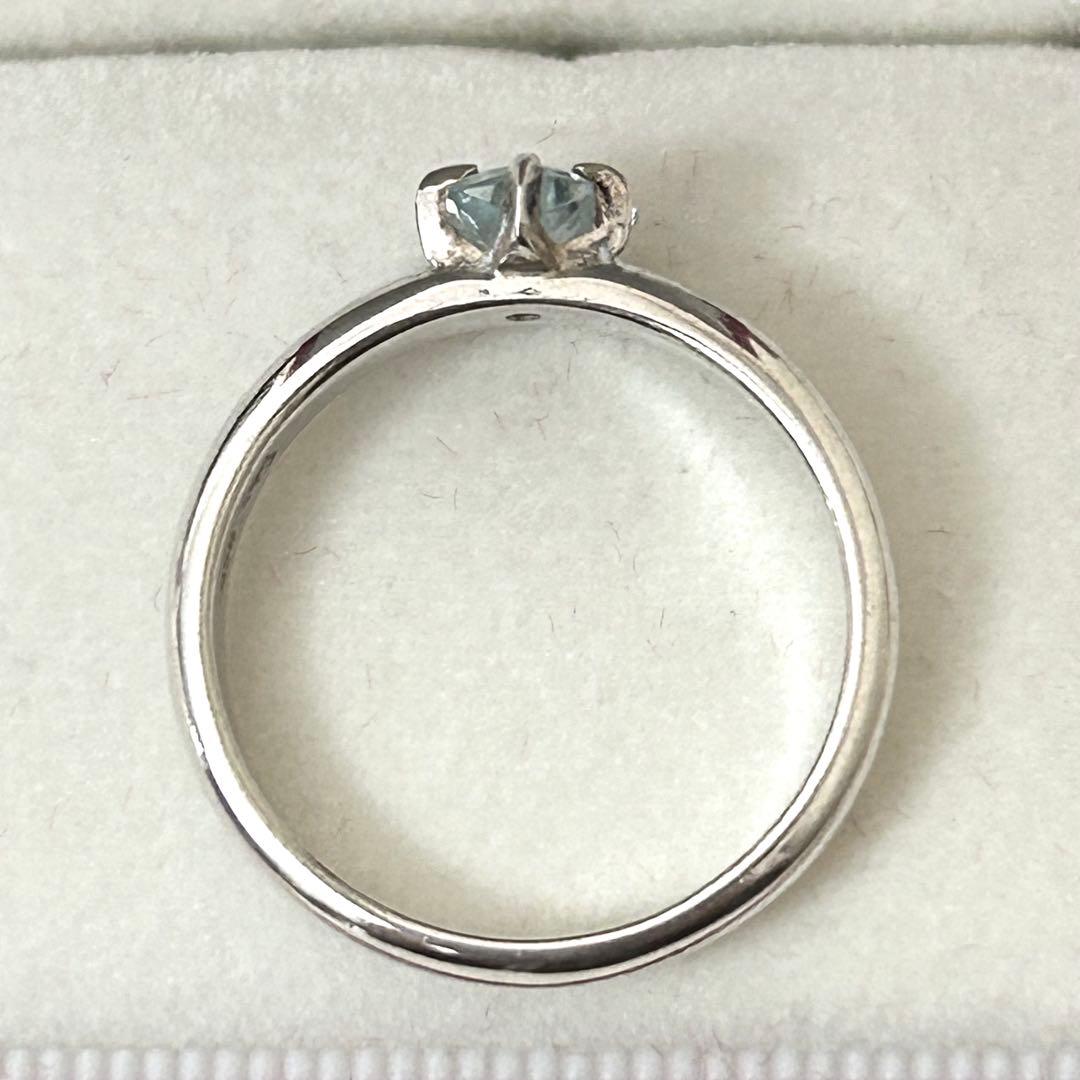 スタージュエリー　シルバー925 アクアマリン　リング　13号