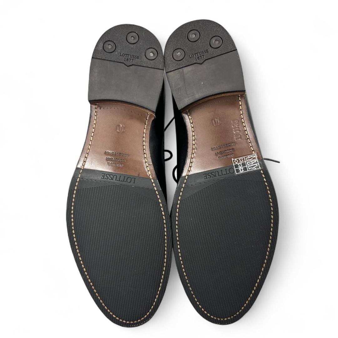極美品 希少サイズ LOTTUSSE ウイングチップ 黒 10 28.5cm