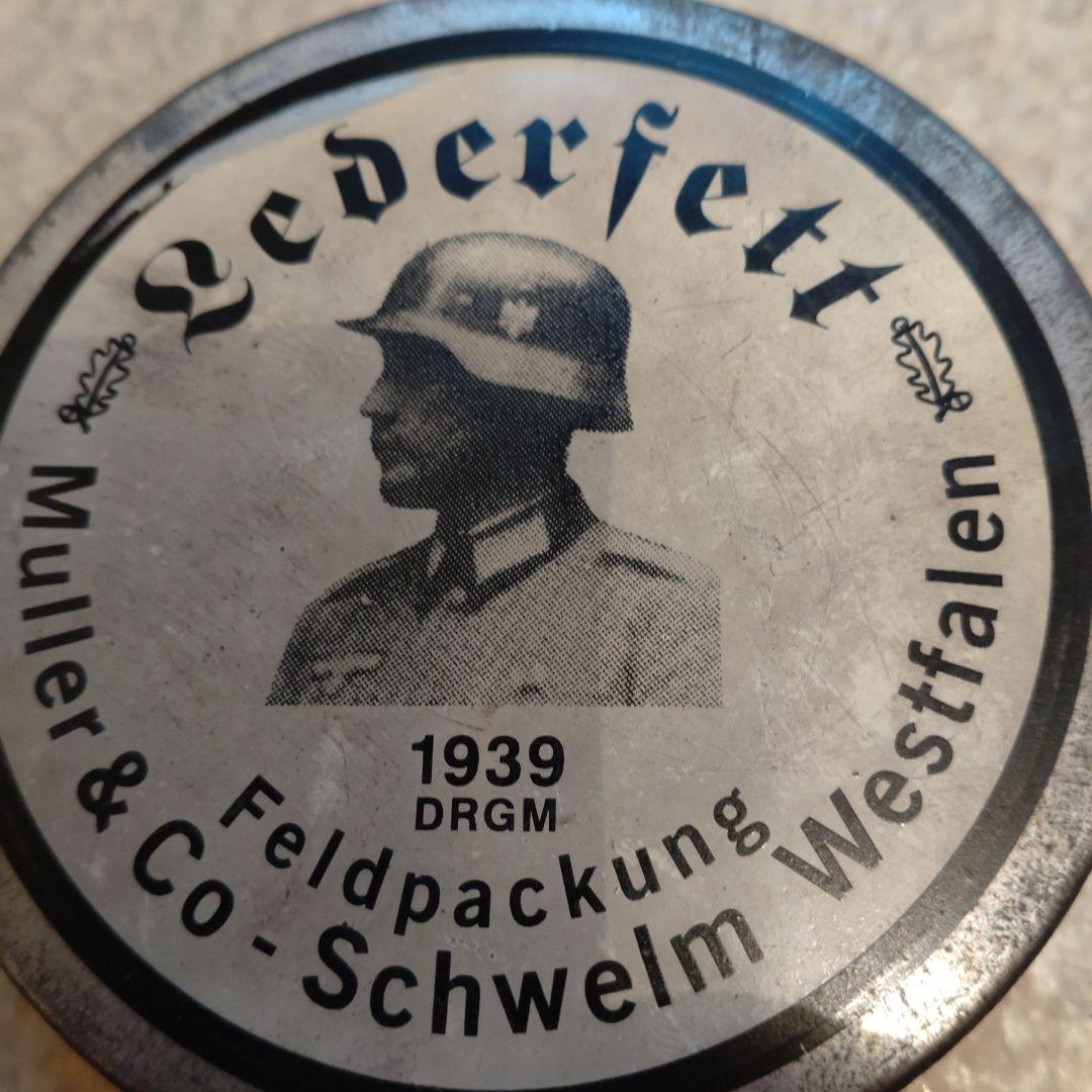 年始セール　ドイツ　国防軍　靴墨？革クリーム　当時物