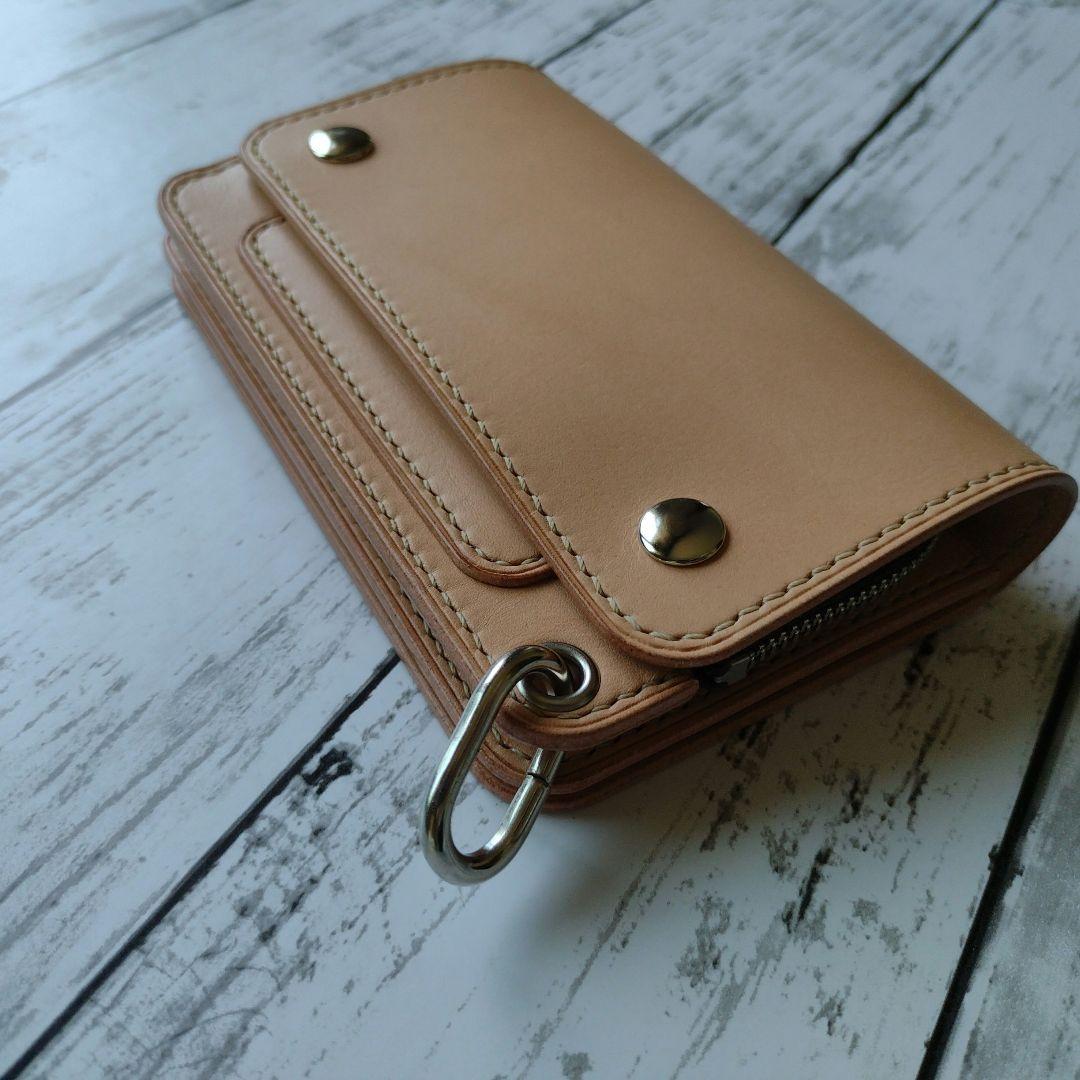 3層　ミドルトラッカー　ウォレット　財布　本革