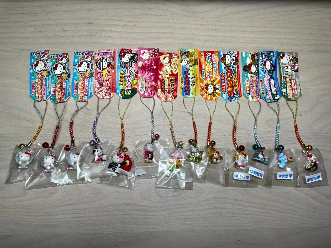 ご当地キティ　ハローキティ 京都・名古屋・三重限定　根付けストラップ