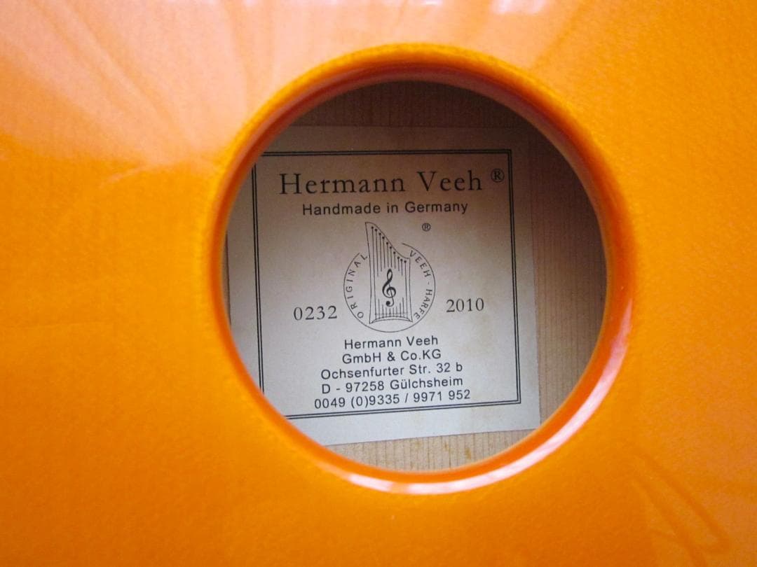 ドイツ製手工弦楽器　ヘルマンハープ25弦Mタイプ　専用保護バック付き