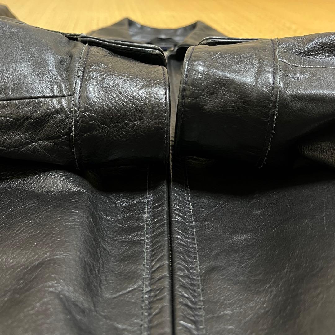 GAP ブラック レザージャケット シングルライダースジャケット