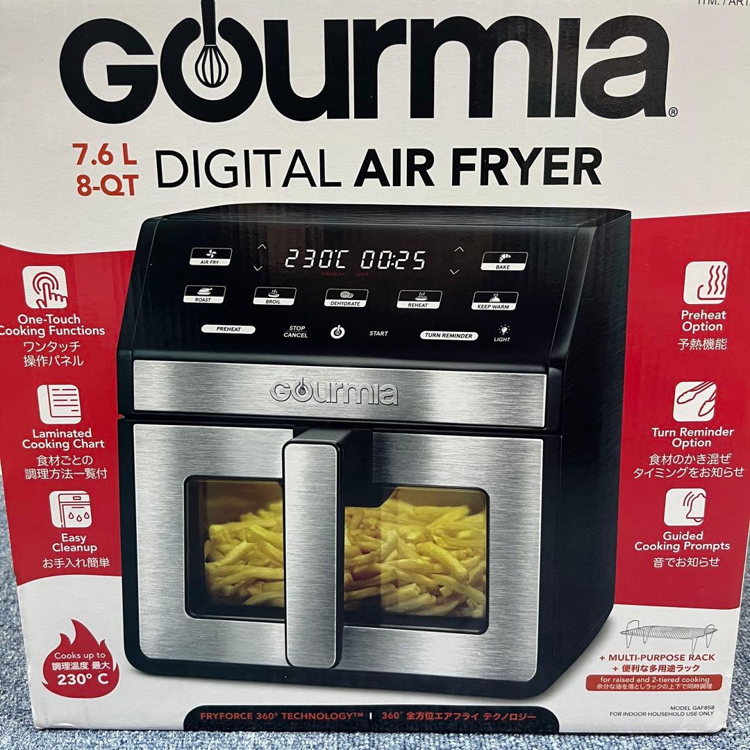 未使用品 GOURMIA 窓付き デジタル エアーフライヤー GAF858