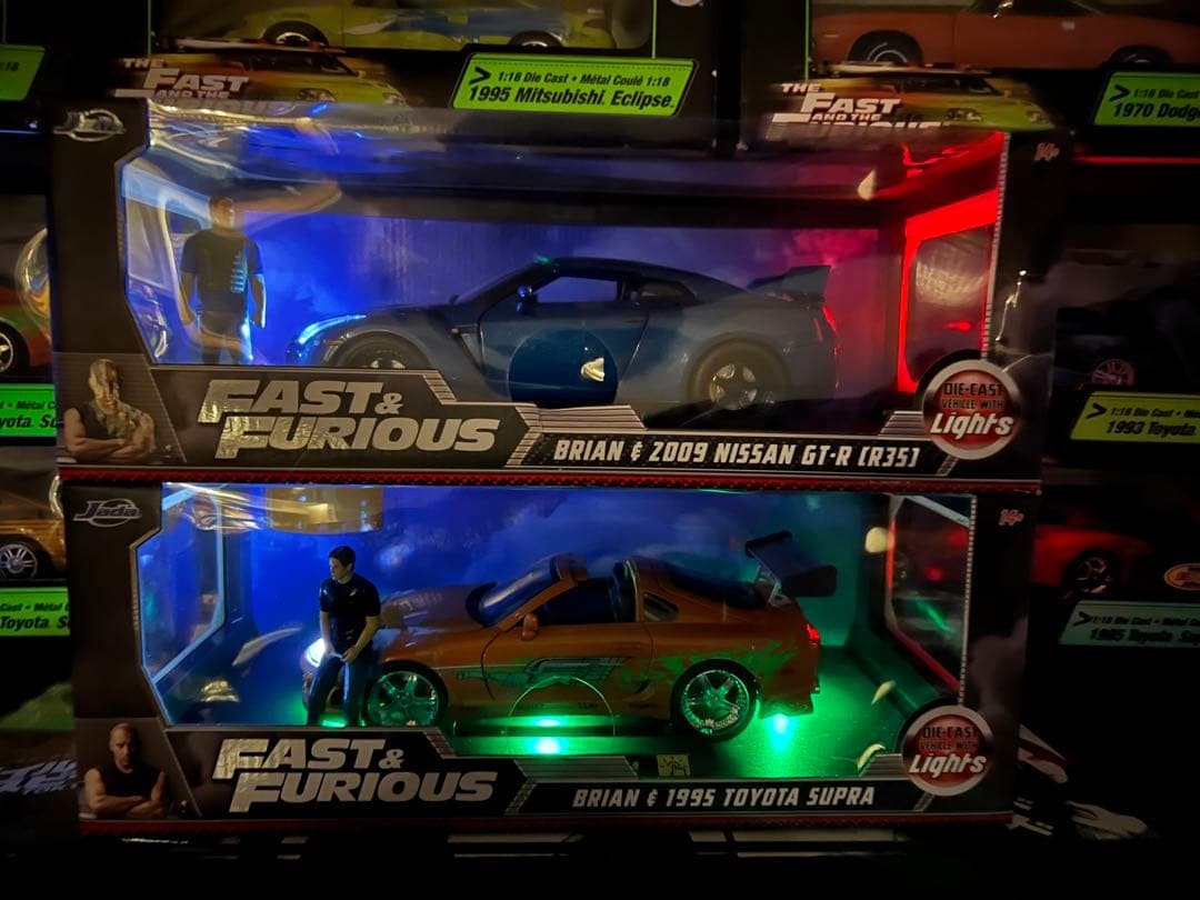 FAST&FURIOUS 1/18 GT-R & SUPRA LEDギミック