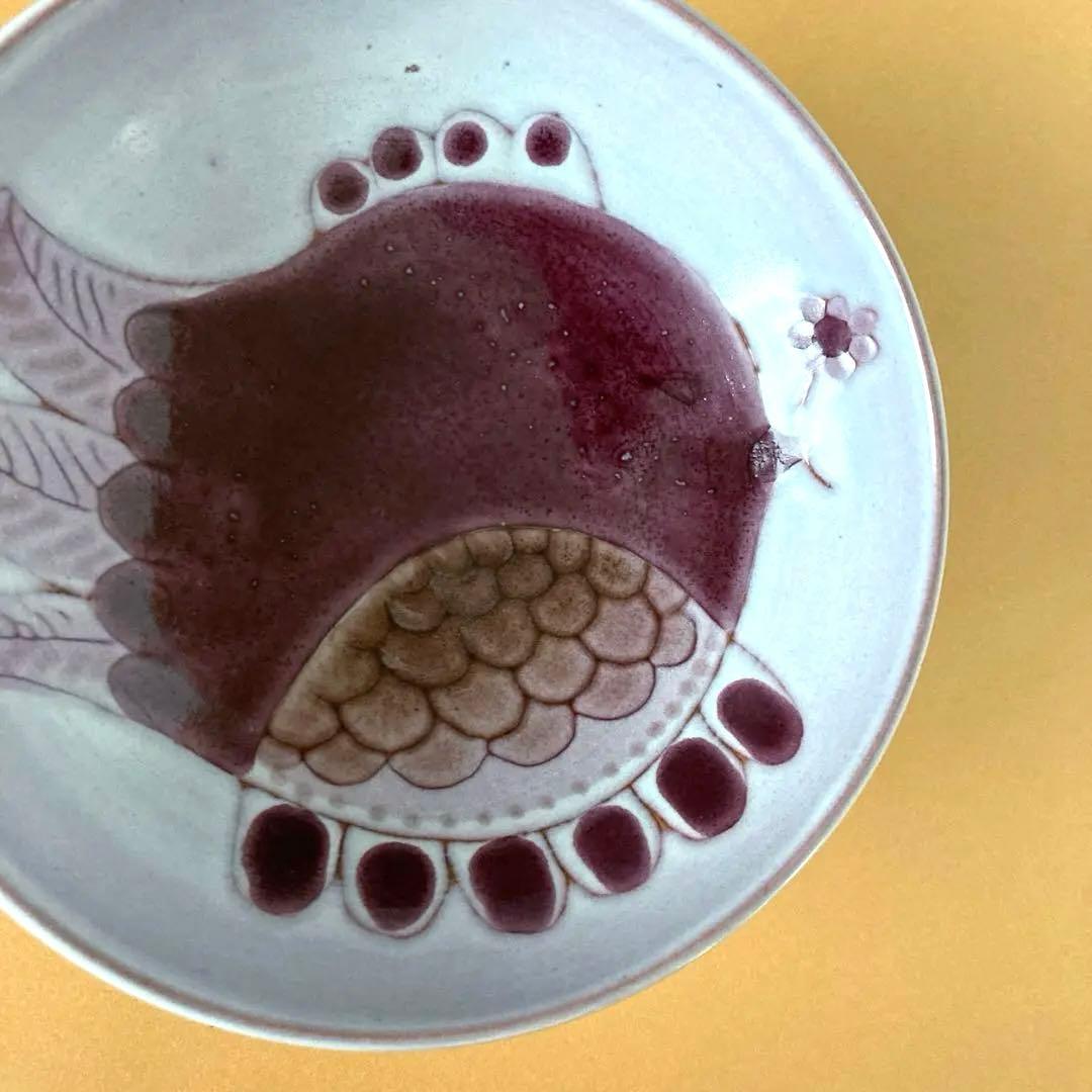 フランス　ヴィンテージ　ジャン/ロベール・クルティエ　ボウル　鳥と花