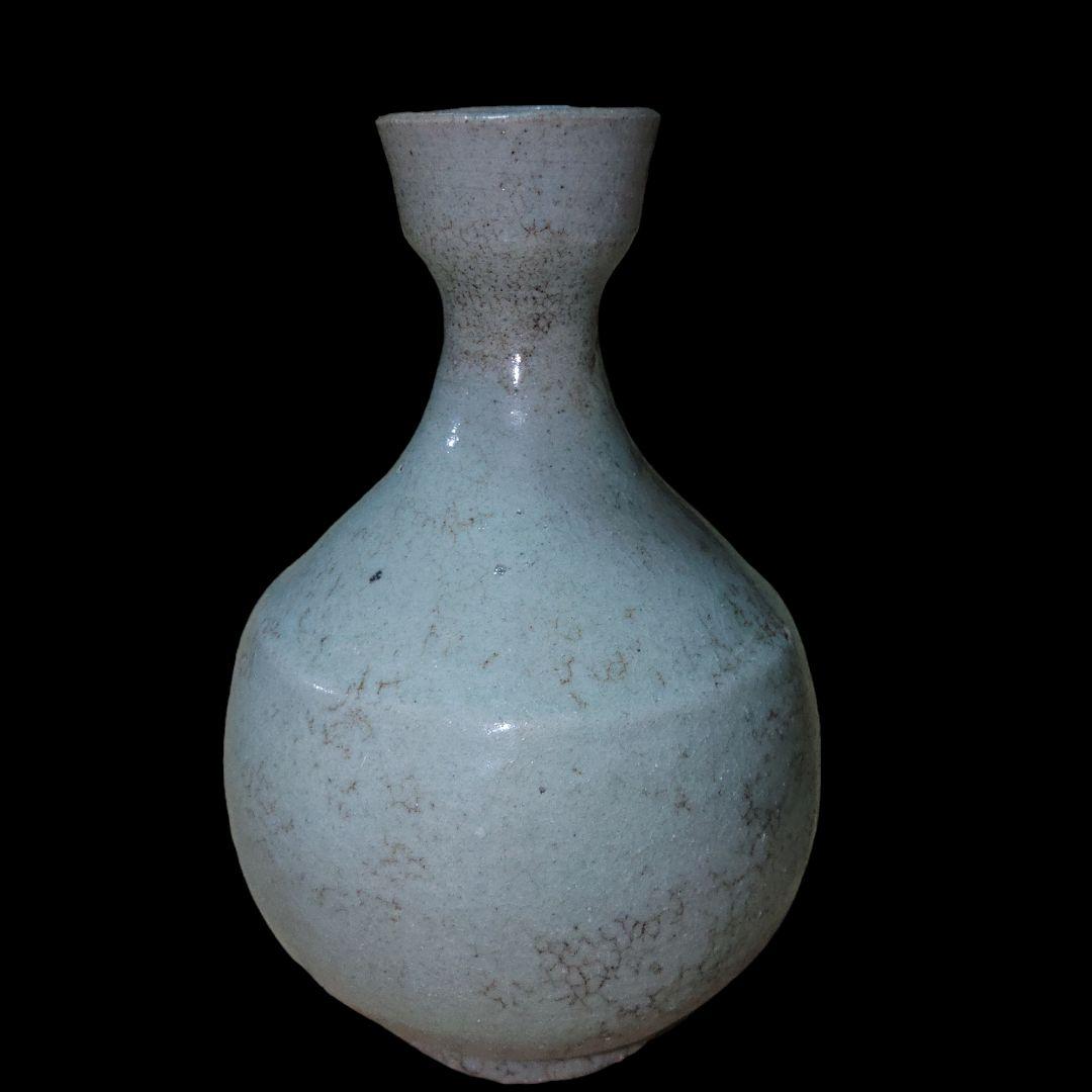 李朝　白磁徳利　一輪差し　骨董品