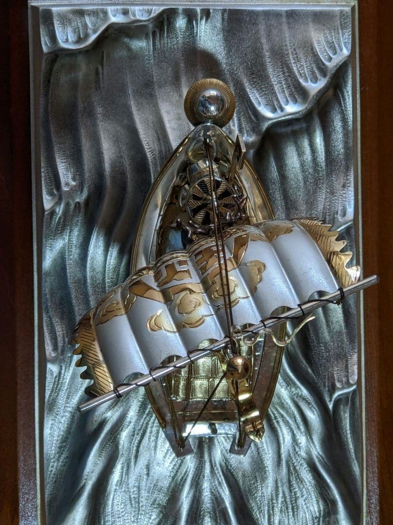 ♦関工芸 銀製宝船SILVER960 置物 飾り資産形成 銀価格517円 骨董品