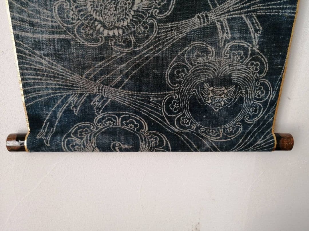 【最終価格】大津絵　ひょうたん鯰（2枚綴り）軸装・箱付