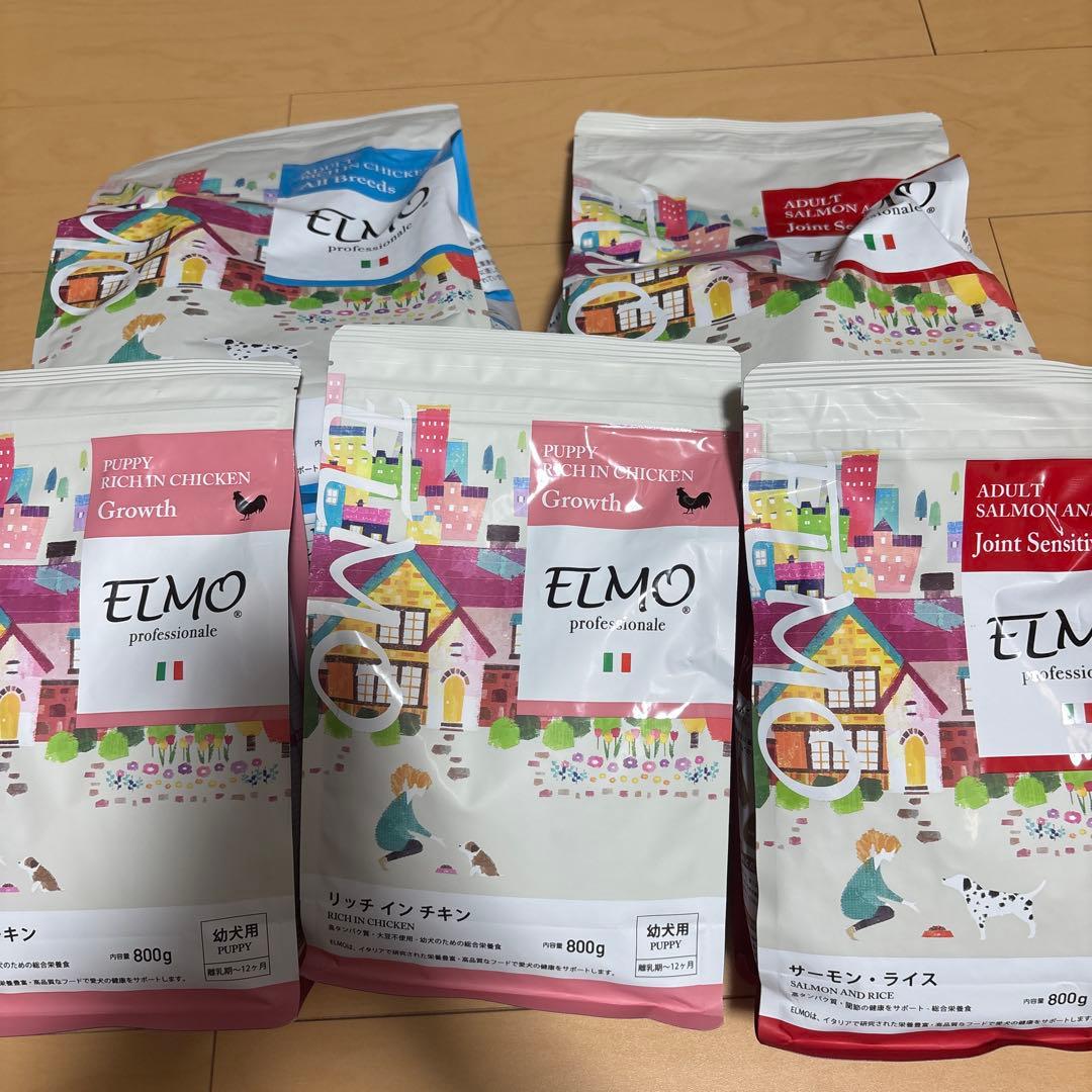 ELMO リッチインチキン、サーモンライス３kg 800g