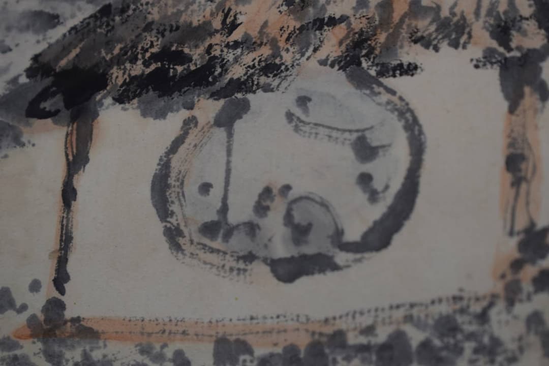 【真作】片山秀陵/清山茶屋図/山水人物図/掛軸☆宝船☆Y-453　JM