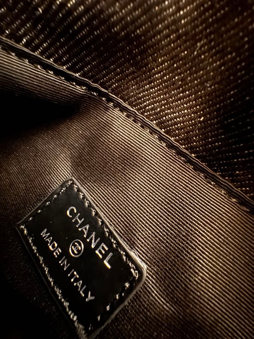 CHANEL ノベルティ キャンバス地　ブラック ショルダーバッグ 巾着