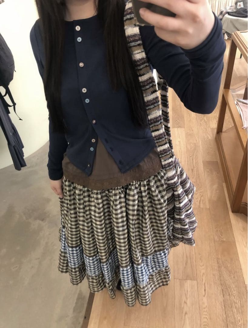 Coyseio チェック柄フリルスカート