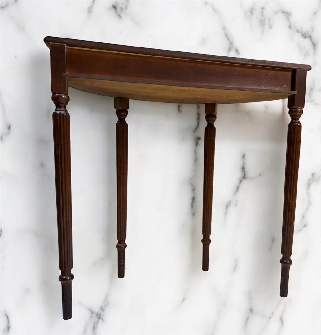 【本日限定】希少　アンティーク　ハーフムーンテーブル　コンソールテーブル 花台