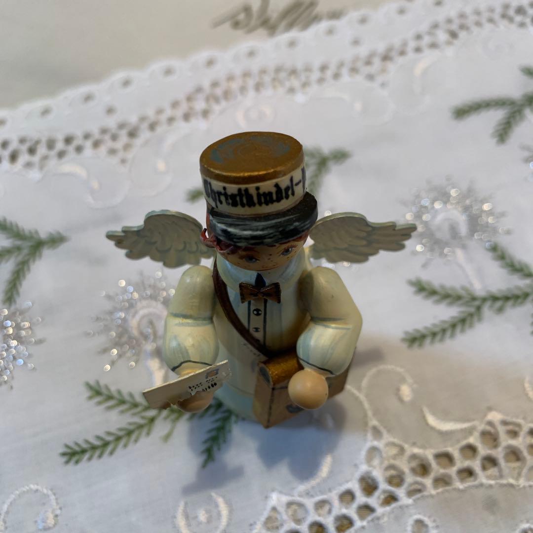 ドイツ製　木製人形　ケーテウォルファルト社の限定クリスマス天使の男の子郵便屋さん