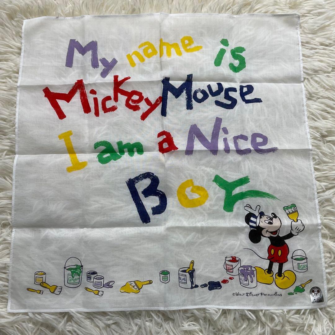 【新品】昭和レトロ ディズニー ハンカチ 5枚セット ミッキー ミニー 当時物