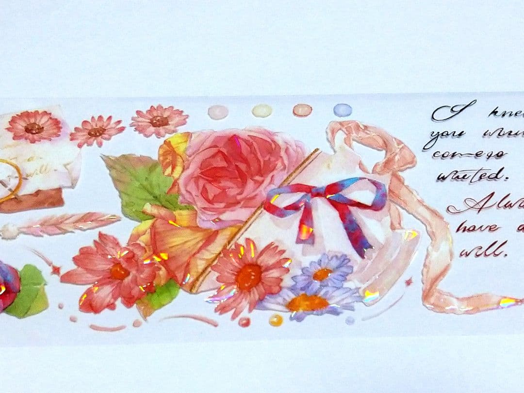 S17＃挽夏(贝壳光)花柒所切り売り海外マステ