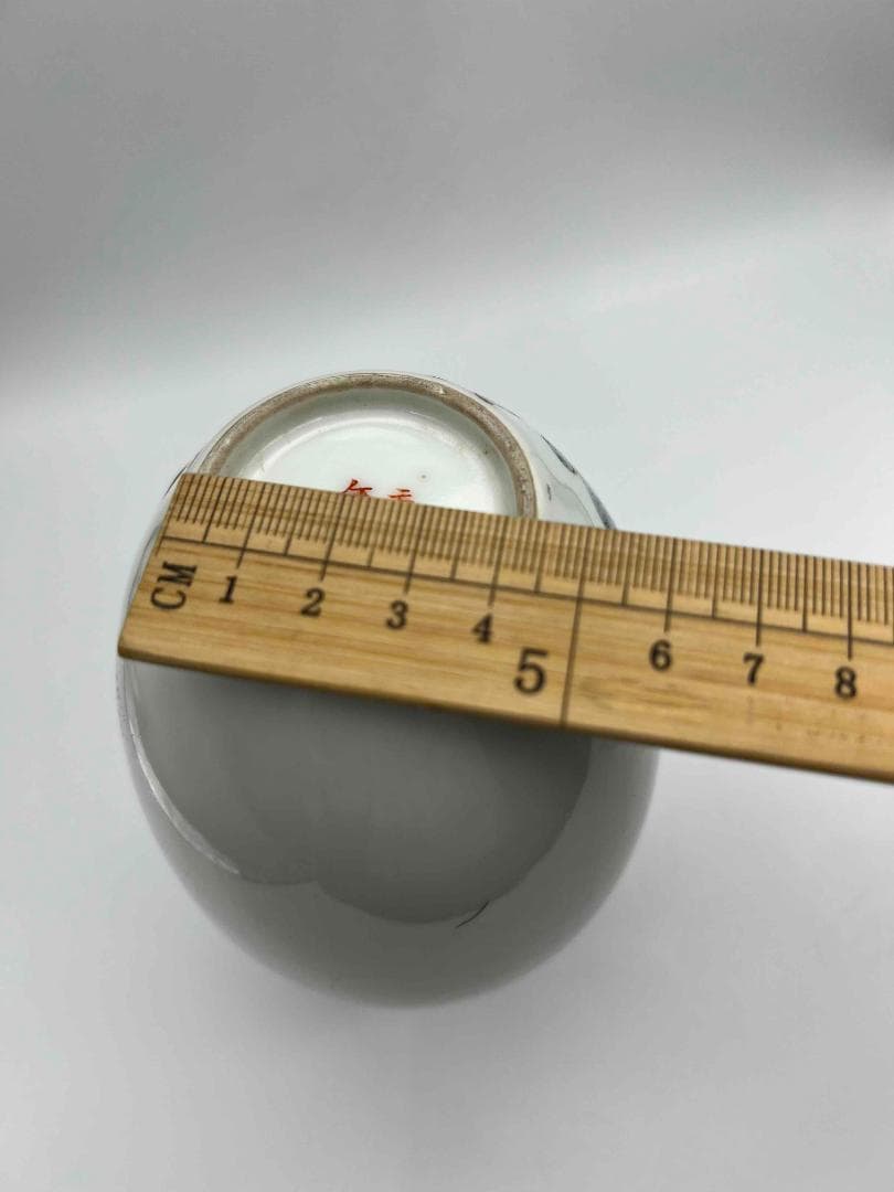 清康熙時代 【康熙年製】在銘　粉彩花鳥文瓶 琺瑯彩 花瓶 花器(A-76)