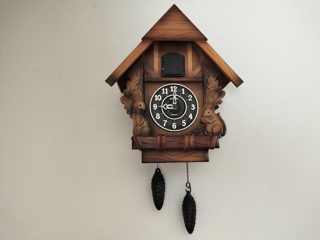 鳩時計　シチズン　リズム時計　４MJ707-0　CITIZEN　カッコージュニア