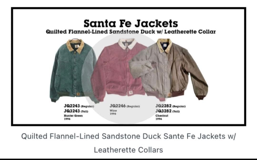 【超希少】1996年 カーハート サンタフェジャケット JQ2246 ワイン