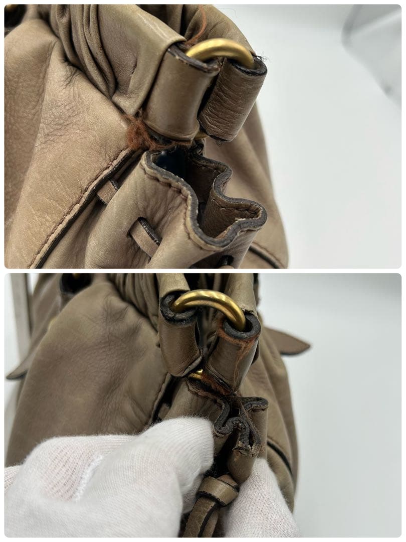 【美品】miu miuヴィッテロ・リュクス 2way ハンドバッグ レザー