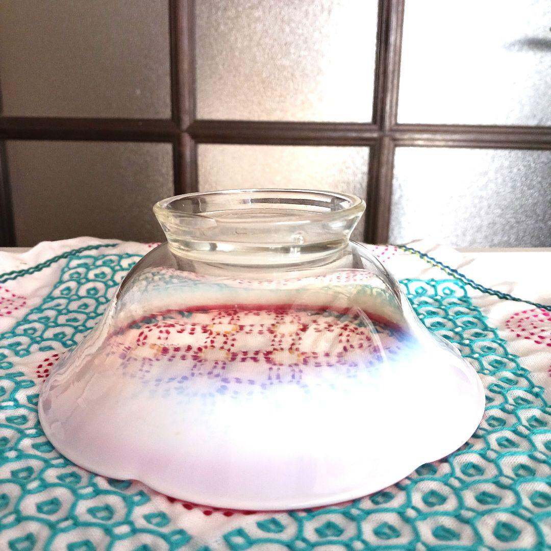 大正ガラス　花びら氷カップ　　15センチ