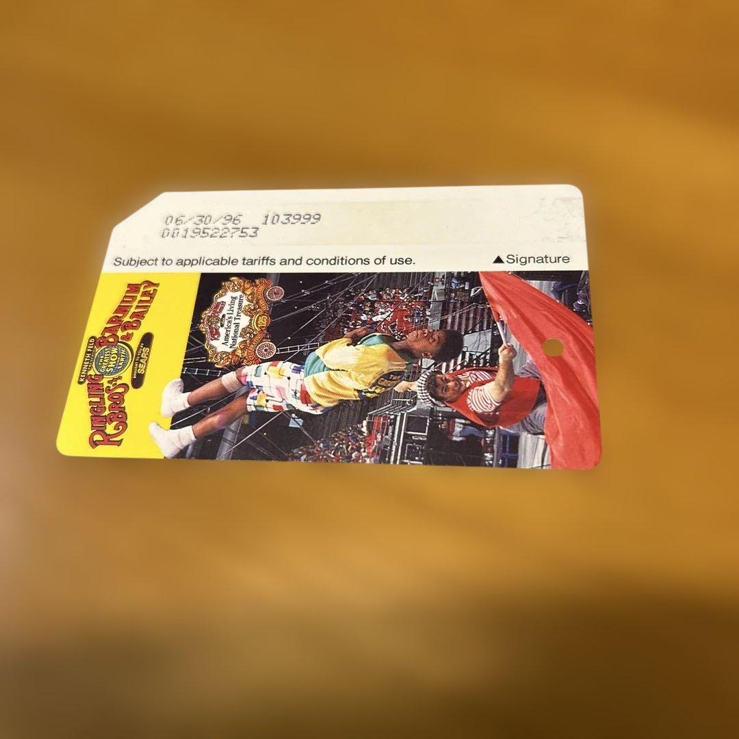 使用済ニューヨーク地下鉄メトロカードリングリングブラザーズショー広告1990年代