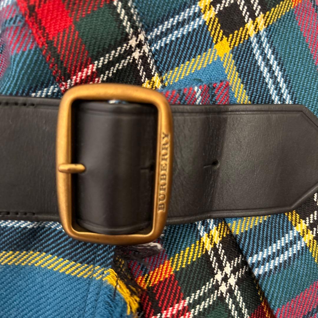 美品！BURBERRY バーバリーチルドレン チェック柄ラップスカート 140