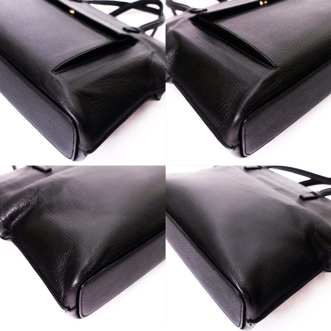 美品 LOEWE ロエベ レザー トートバッグ バッグ　黒 アナグラム ビジネス