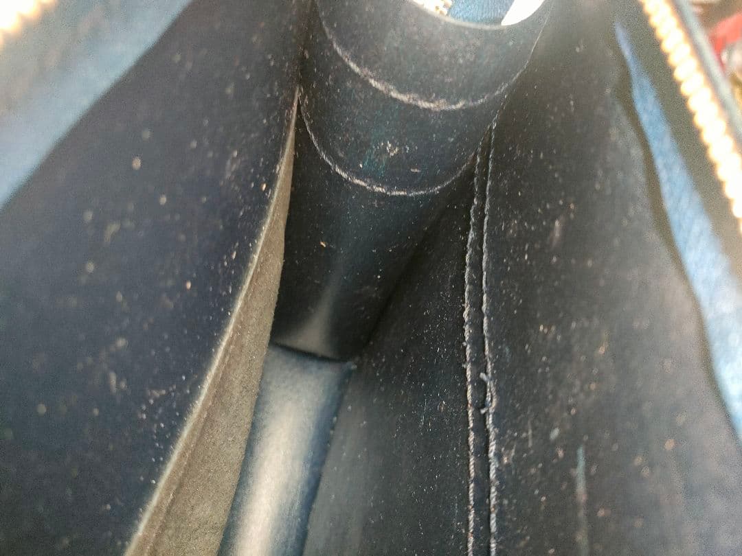 グレンロイヤル　02-5225　2ハンドルジップケース　ダークブルー　型押し