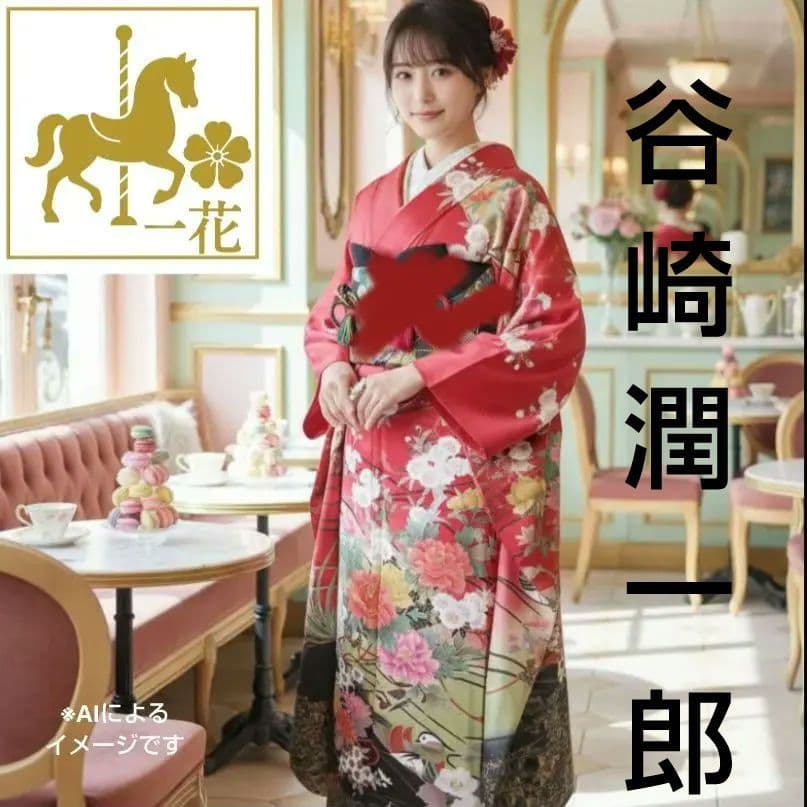 kkim様　練習用にも！　388.振袖単品　正絹　フルセット　成人式　谷崎潤一郎